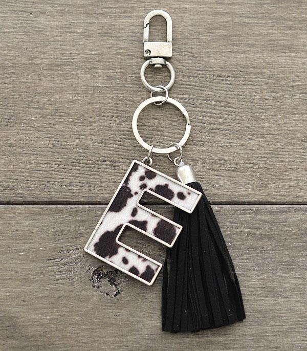 <font color=BLUE>WATCH BAND/ GIFT ITEMS</font> :: KEYCHAINS :: Wholesale Tipi Western Cowhide Initial Keychain