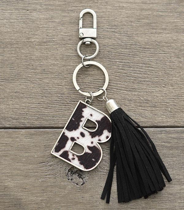 <font color=black>SALE ITEMS</font> :: MISCELLANEOUS :: Wholesale Tipi Western Cowhide Initial Keychain