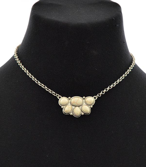 NECKLACES :: CHAIN WITH PENDANT :: Wholesale Simple Western Turquoise Necklace  