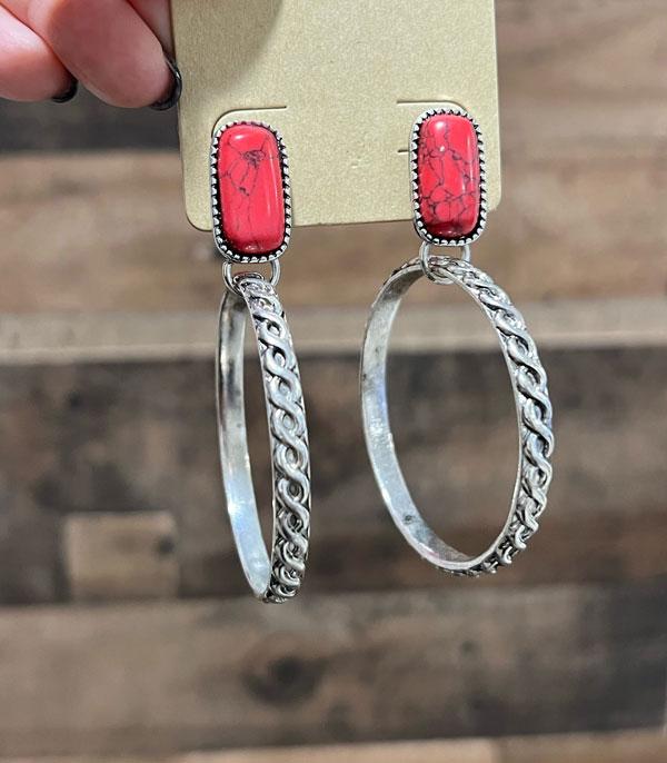<font color=black>SALE ITEMS</font> :: JEWELRY :: Earrings :: Wholesale Western Turquoise Post Hoop Earrings