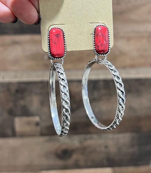 <font color=black>SALE ITEMS</font> :: JEWELRY :: Earrings :: Wholesale Western Turquoise Post Hoop Earrings