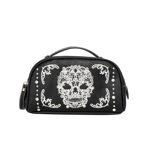 MONTANAWEST BAGS :: MENS WALLETS I SMALL ACCESSORIES :: Wholesale Montana West Sugar Skull Travel Pouch