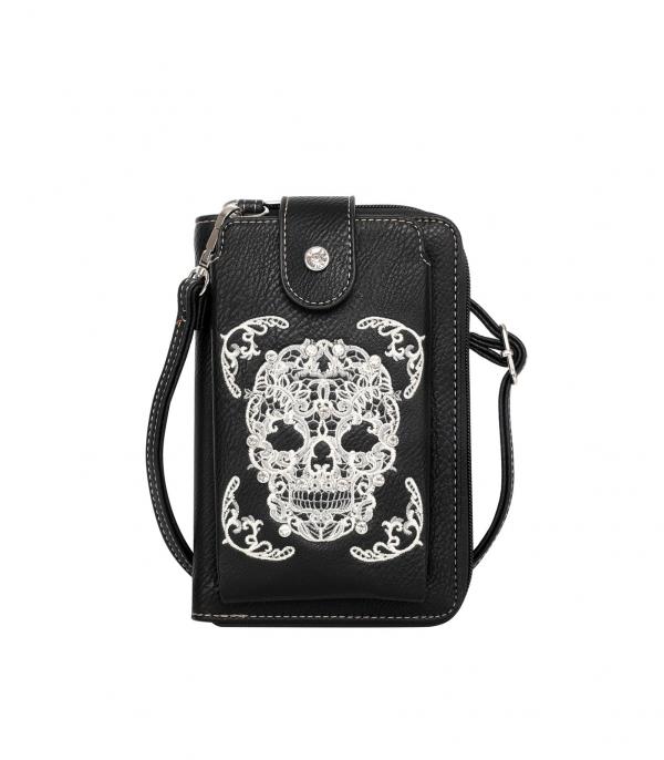 New Arrival :: Wholesale Montana West Sugar Skull Phone Crossbody