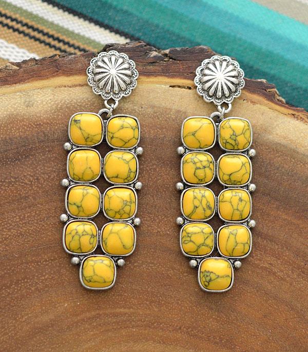 EARRINGS :: WESTERN POST EARRINGS :: Wholesale Western Turquoise Concho Post Earrings