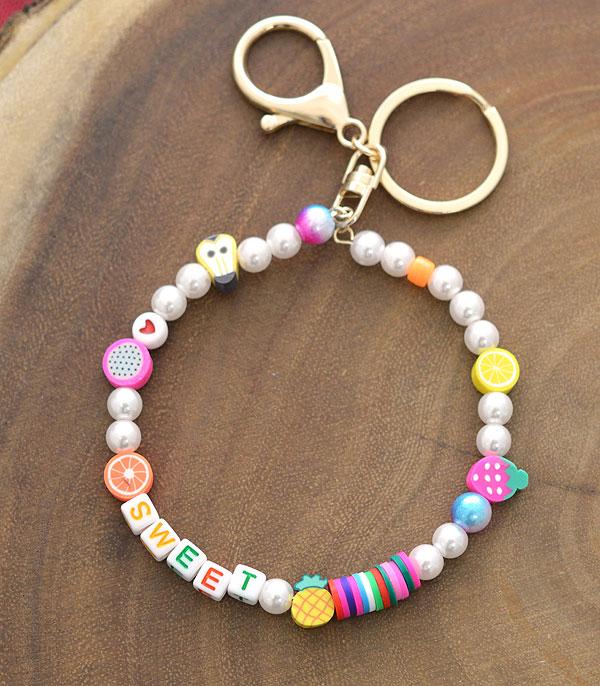 <font color=BLUE>WATCH BAND/ GIFT ITEMS</font> :: KEYCHAINS :: Wholesale Sweet Fun Beads Bangle Keyring