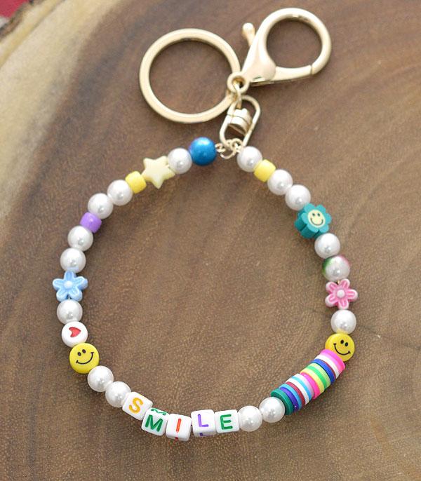 <font color=black>SALE ITEMS</font> :: MISCELLANEOUS :: Wholesale HAPPY Fun Beads Bangle Keyring