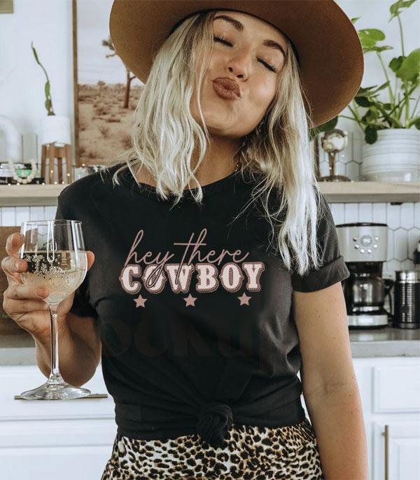 GRAPHIC TEES :: GRAPHIC TEES :: Wholesale Hey Cowboy Western Short Sleeve Tshirt