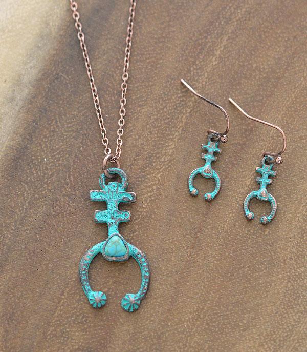 NECKLACES :: CHAIN WITH PENDANT :: Wholesale Tipi Western Squash Blossom Necklace Set