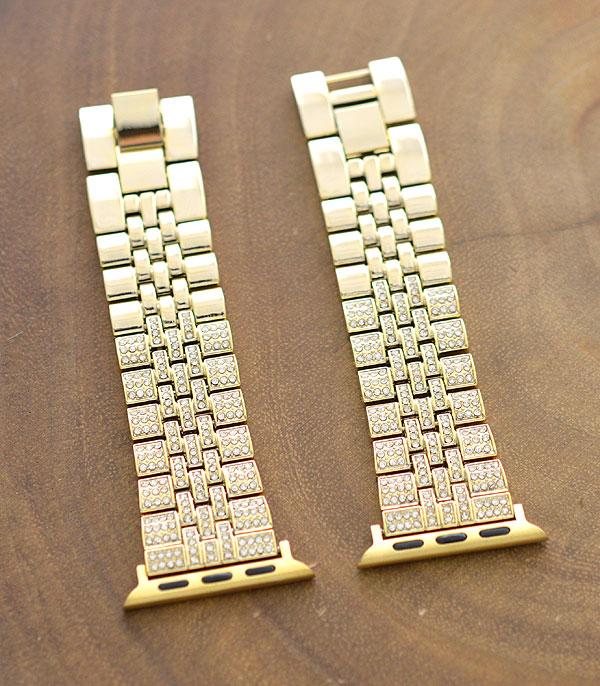 <font color=BLUE>WATCH BAND/ GIFT ITEMS</font> :: SMART WATCH BAND :: Wholesale Rhinestone Metal Boyfriend Watch Band