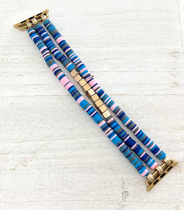 <font color=BLUE>WATCH BAND/ GIFT ITEMS</font> :: SMART WATCH BAND :: Wholesale Fun Beads Multi Strand Apple Watch Band