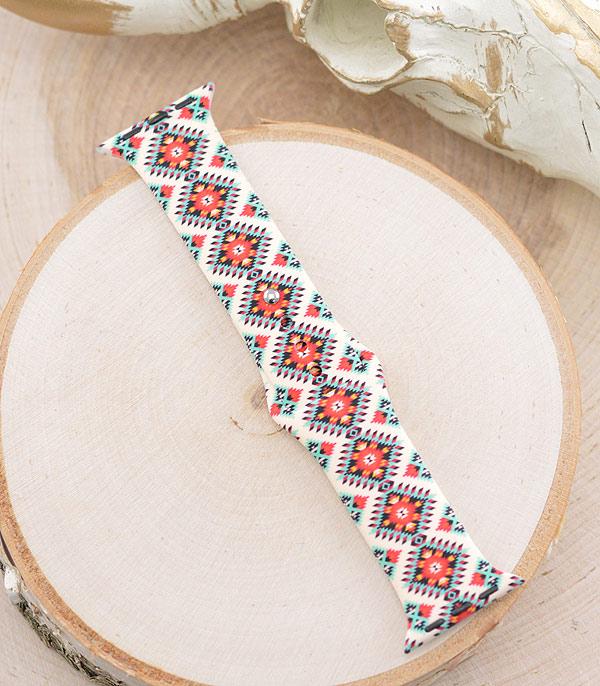 New Arrival :: Wholesale Aztec Print Silicone Apple Watch Band