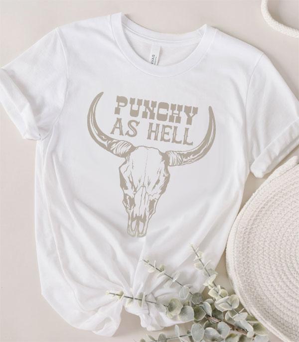 GRAPHIC TEES :: GRAPHIC TEES :: Wholesale Western Punchy Bull Skull Tshirt