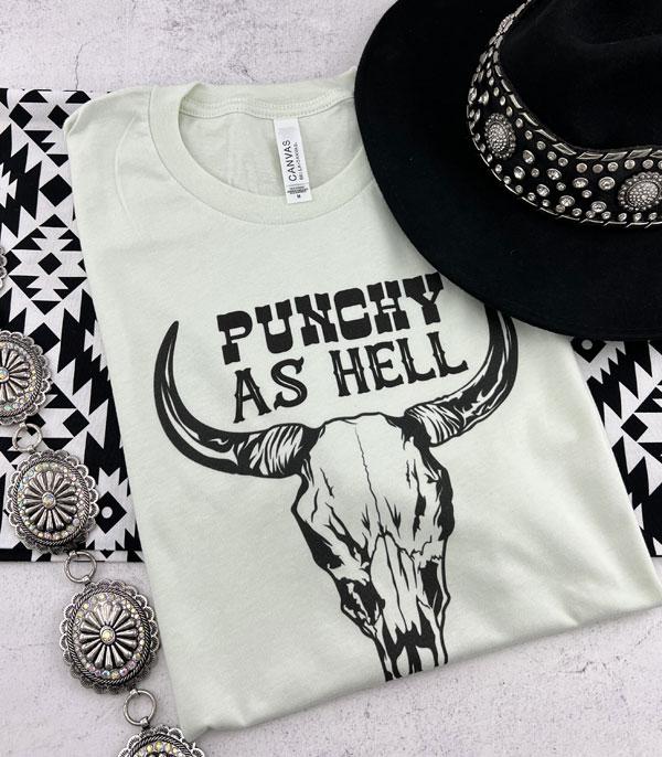 GRAPHIC TEES :: GRAPHIC TEES :: Wholesale Western Punchy Bull Skull Tshirt
