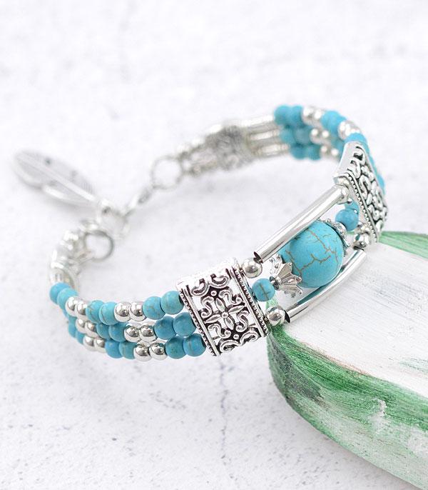 BRACELETS :: LINK :: Wholesale Western Style Turquoise Bracelet