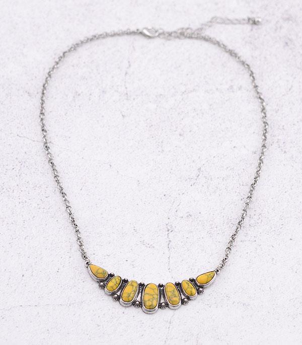 NECKLACES :: TRENDY :: Wholesale Western Turquoise Stone Necklace