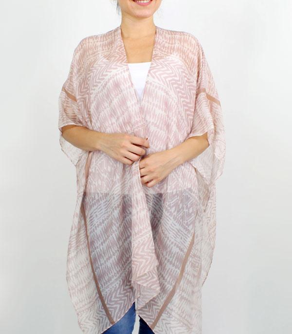 KIMONO I SCARVES :: KIMONO / PONCHO :: Wholesale Boho Print Kimono Cover Up