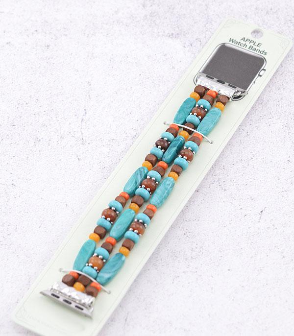 <font color=BLUE>WATCH BAND/ GIFT ITEMS</font> :: SMART WATCH BAND :: Wholesale Western Turquoise Semi Stone Watch Band