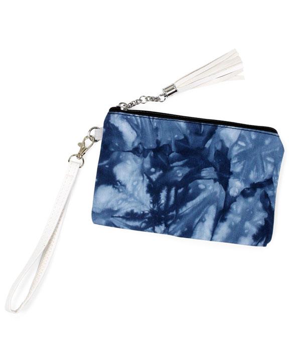 HANDBAGS :: WALLETS | SMALL ACCESSORIES :: Wholesale Tie Dye Print Wristlet 