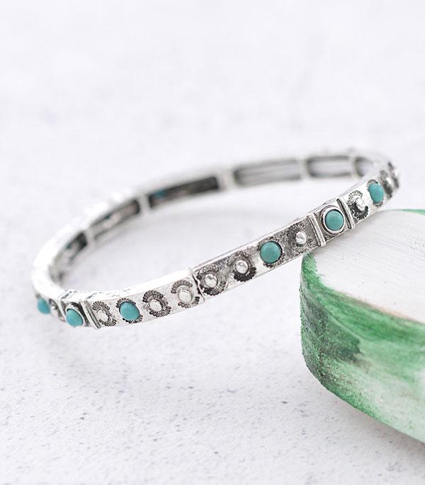 BRACELETS :: CUFF I BANGLE :: Wholesale Western Turquoise Stackable Bracelet