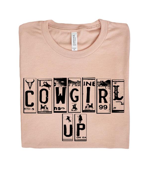 GRAPHIC TEES :: GRAPHIC TEES :: Wholesale Western Cowgirl Up Bella Canvas Tshirt