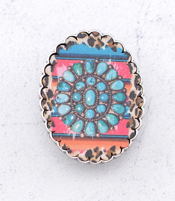 PHONE ACCESSORIES :: Wholesale Turquoise Concho Print Phone Grip