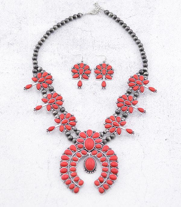 New Arrival :: Wholesale Tipi Western Squash Blossom Necklace