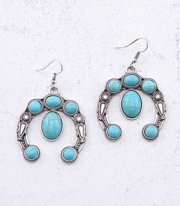 New Arrival :: Wholesale Turquoise Squash Blossom Earrings