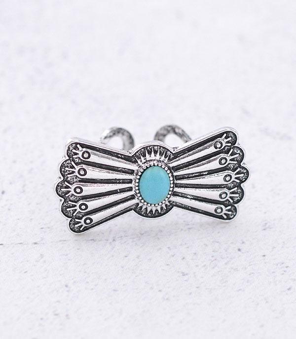 RINGS :: Wholesale Tipi Western Turquoise Concho Ring