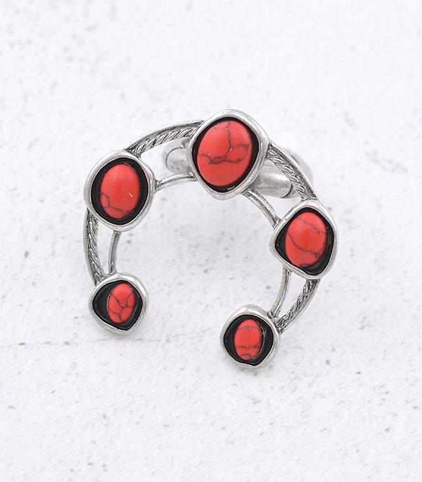 RINGS :: Wholesale Semi Stone Squash Blossom Ring