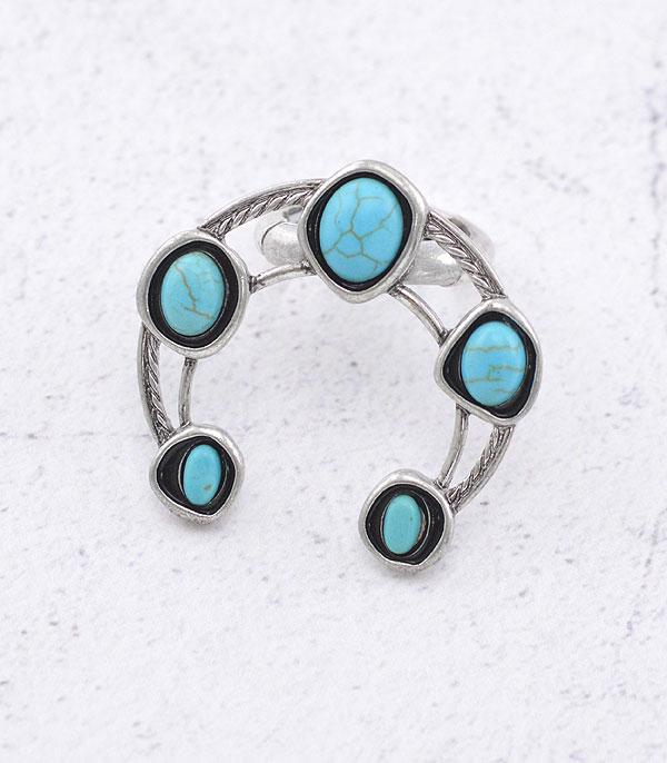 New Arrival :: Wholesale Turquoise Squash Blossom Ring