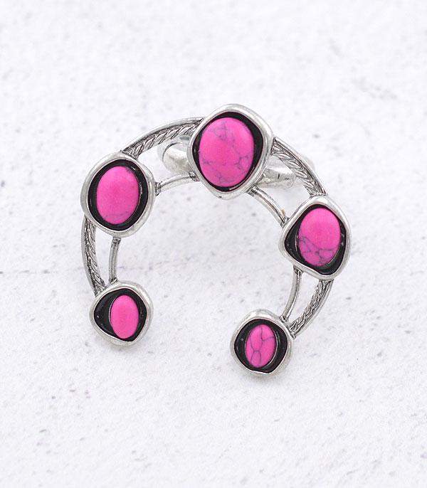 RINGS :: Wholesale Semi Stone Squash Blossom Ring