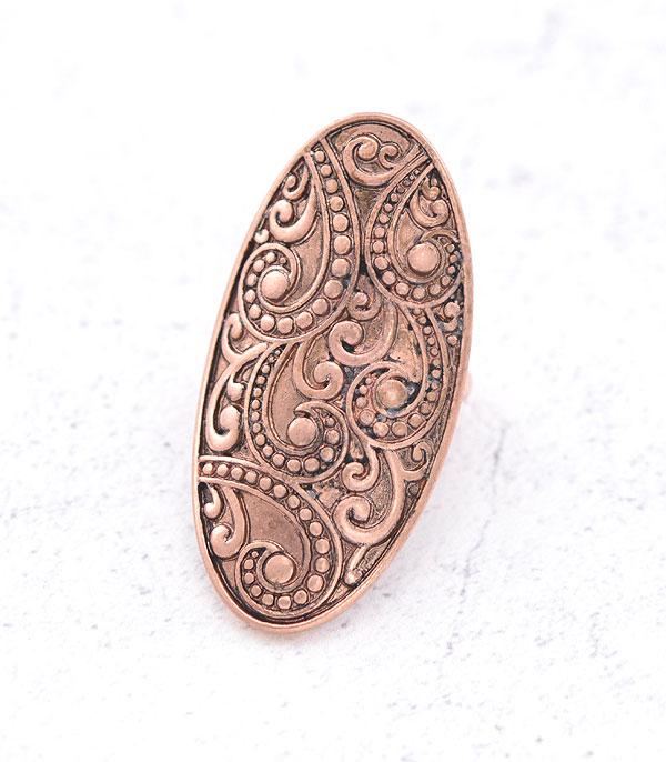 RINGS :: Wholesale Filigree Oval Stretch Ring