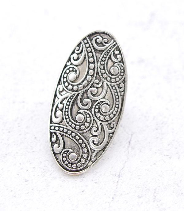 RINGS :: Wholesale Filigree Oval Stretch Ring