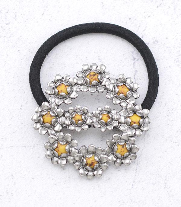 New Arrival :: Wholesale Western Semi Stone Ponytail Hair Tie