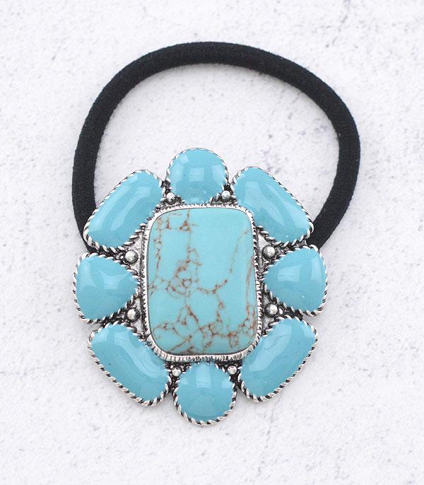 New Arrival :: Wholesale Western Turquoise Pony Tail Hair Tie