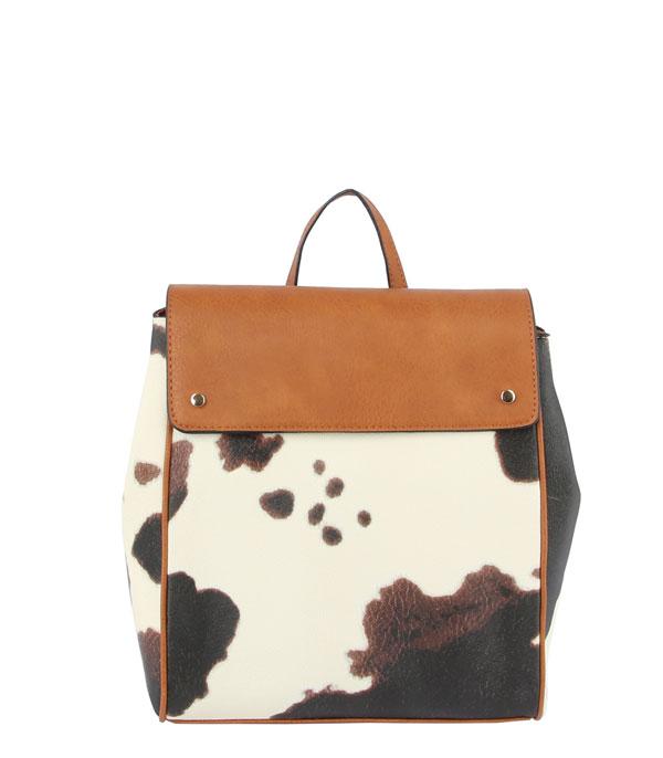 New Arrival :: Wholesale Cow Print Convertible Backpack Crossbody