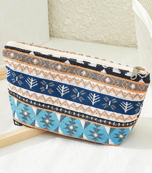 New Arrival :: Wholesale Boho Aztec Print Cosmetic Pouch
