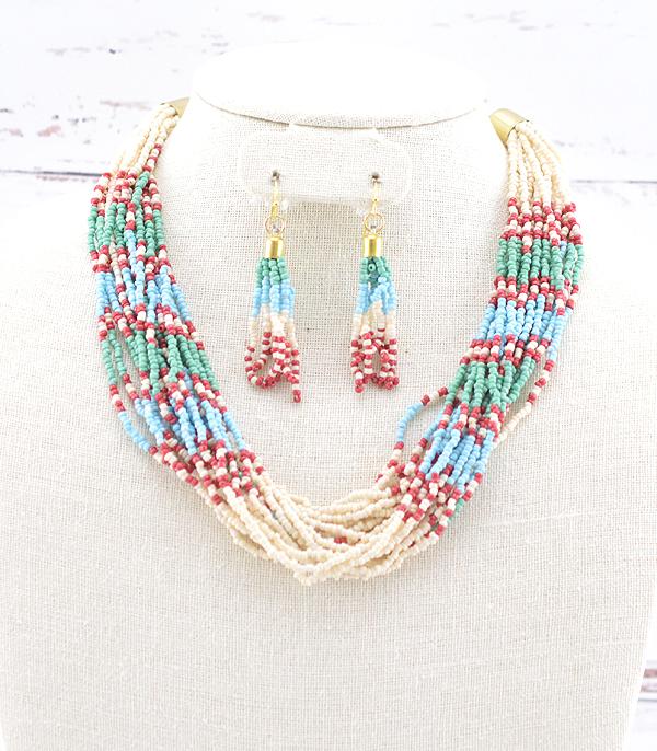 New Arrival :: Wholesale Navajo Seed Bead Multi Strand Necklace