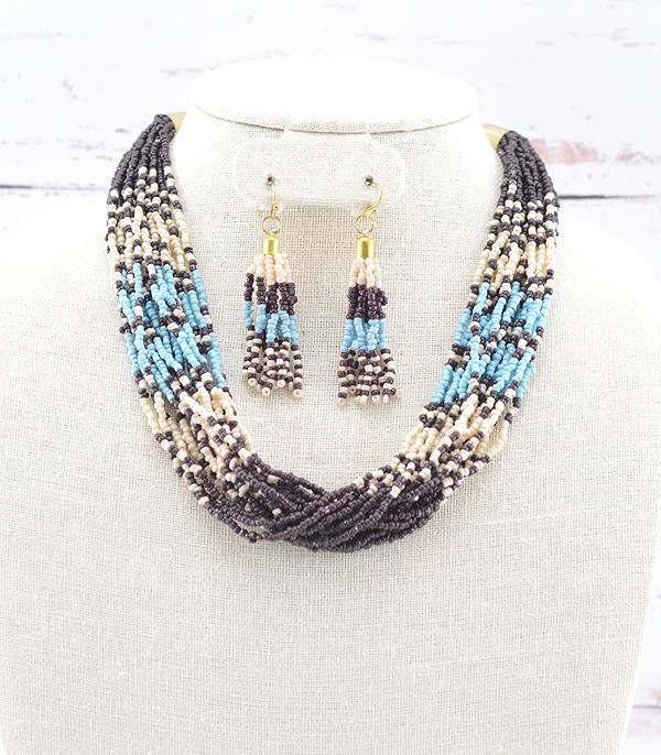 New Arrival :: Wholesale Navajo Seed Bead Multi Strand Necklace