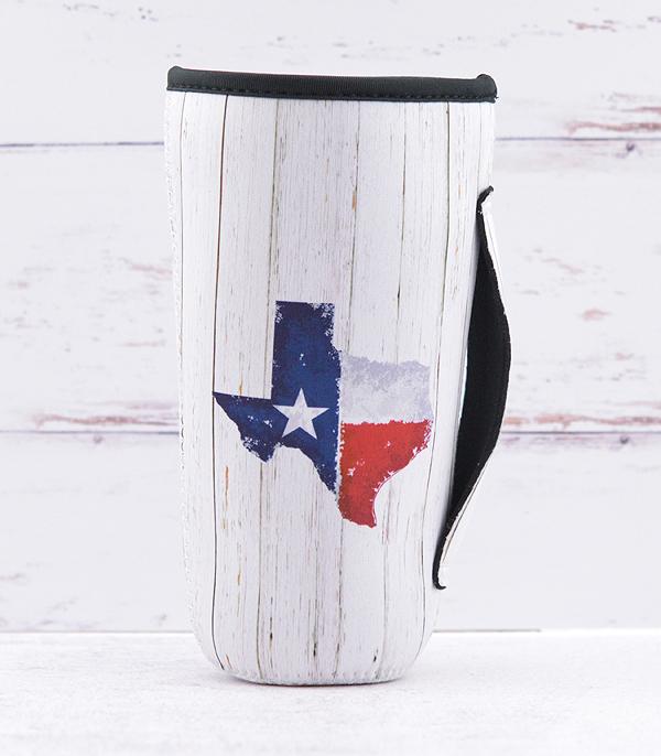 <font color=BLUE>WATCH BAND/ GIFT ITEMS</font> :: GIFT ITEMS :: Wholesale Tipi Texas Map Tumbler Sleeve