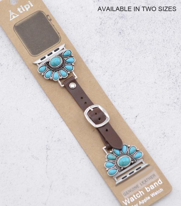 <font color=BLUE>WATCH BAND/ GIFT ITEMS</font> :: SMART WATCH BAND :: Wholesale Tipi Western Semi Stone Apple Watch Band