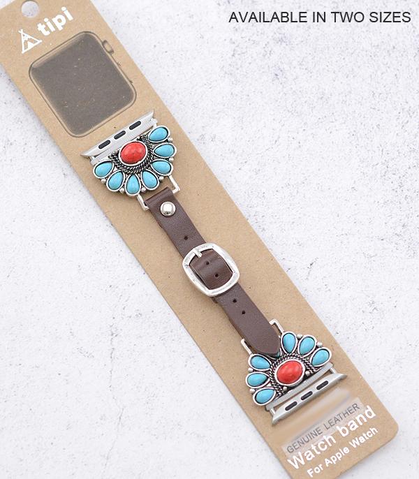 <font color=BLUE>WATCH BAND/ GIFT ITEMS</font> :: SMART WATCH BAND :: Wholesale Tipi Western Semi Stone Apple Watch Band