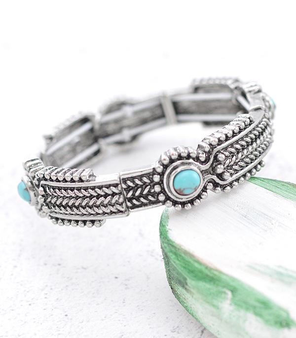 New Arrival :: Wholesale Western Turquoise Semi Stone Bracelet