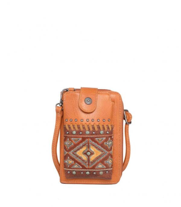 New Arrival :: Wholesale Montana West Aztec Tooled Phone Wallet