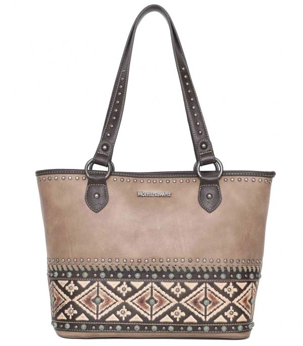 New Arrival :: Wholesale Montana West Aztec Tooled Tote Bag