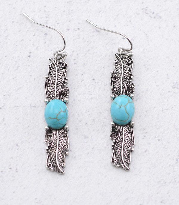 EARRINGS :: WESTERN HOOK EARRINGS :: Wholesale Western Turquoise Drop Earrings