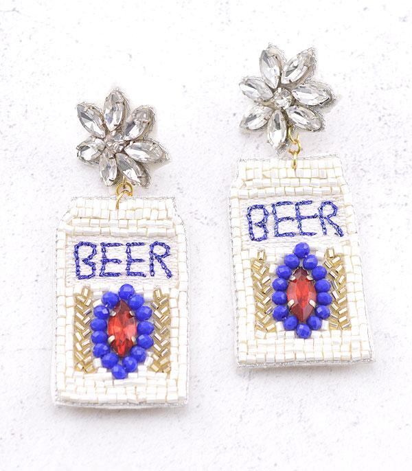 New Arrival :: Wholesale Seed Bead Handmade Beer Earrings