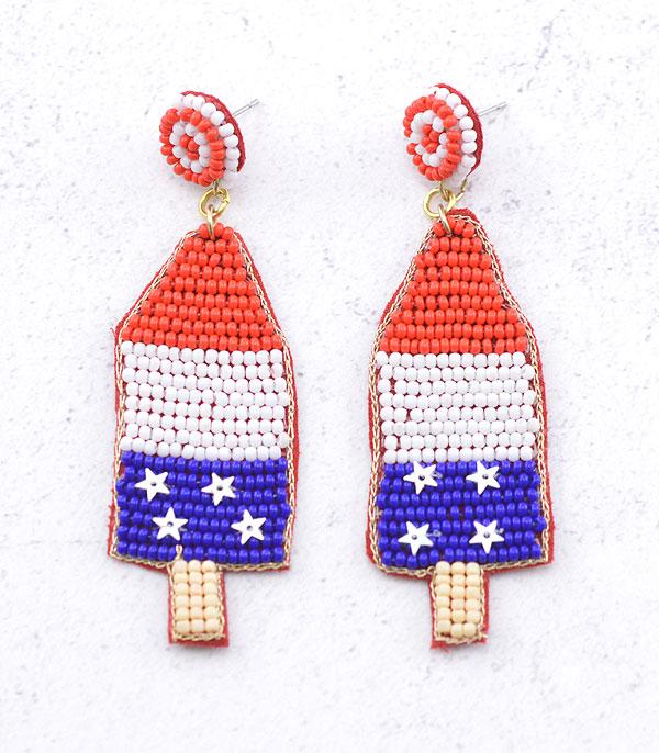 New Arrival :: Wholesale USA Seed Bead Popsicle Earrings