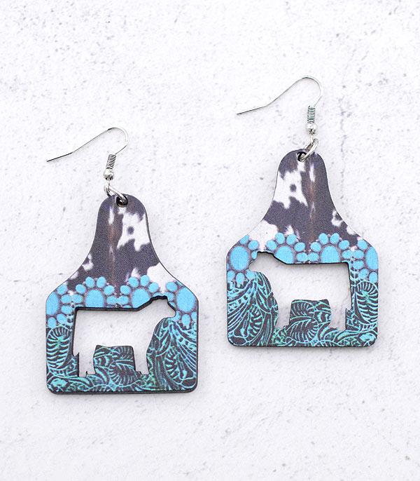 New Arrival :: Wholesale Tipi Cattle Tag Wooden Earrings
