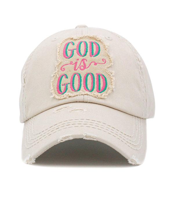 HATS I HAIR ACC :: BALLCAP I VISOR :: Wholesale God Is Good Vintage Ballcap